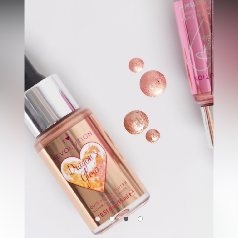 I Heart Revolution Fantasy Liquid Highlighter Dragon Glow Golden Bronze 15ml NEW
